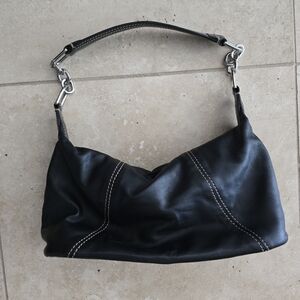 Vintage Liz Claiborne Small Hobo Shoulder Bag Dark Brown